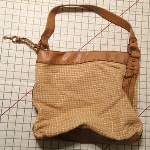 Fossil cloth and leather pocketbook